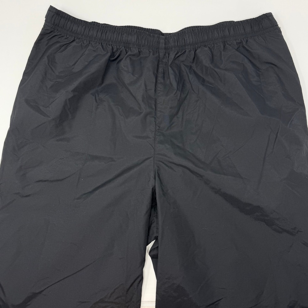 Nike Vintage Windbreaker Side Zip Track Pants Mens Large Black White Stripe
